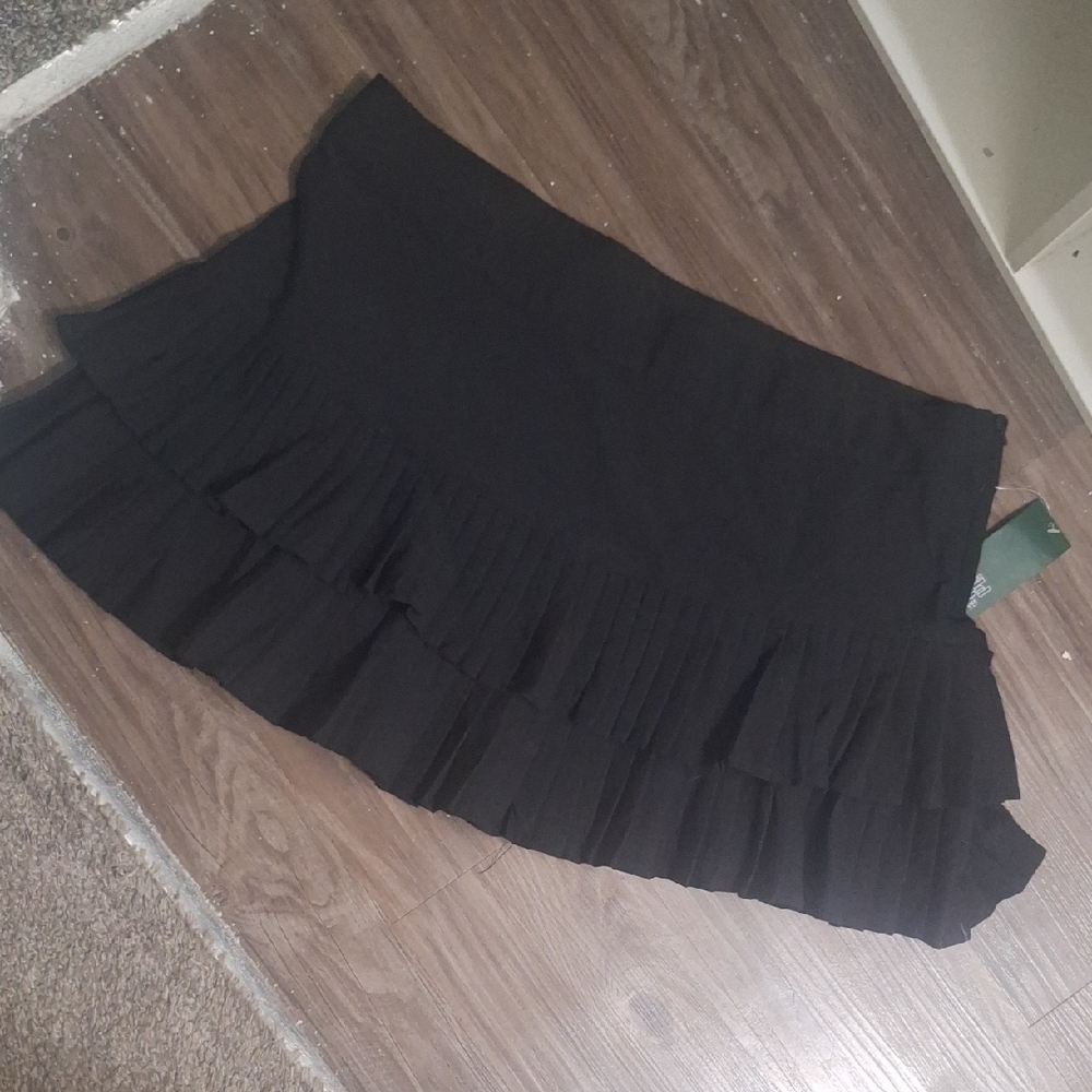 Wild Fable Black Tiered Mini Skirt